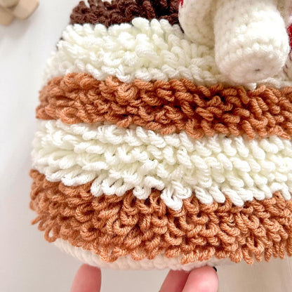 Mushroom Crochet Bag | Small Drawstring Crochet Purse | Handbag Crochet | Aesthetic Drawstring Bag