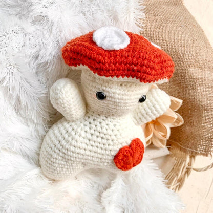 Mushroom Crochet Plushie | Red Baby Mushroom Crochet | Crochet Plush